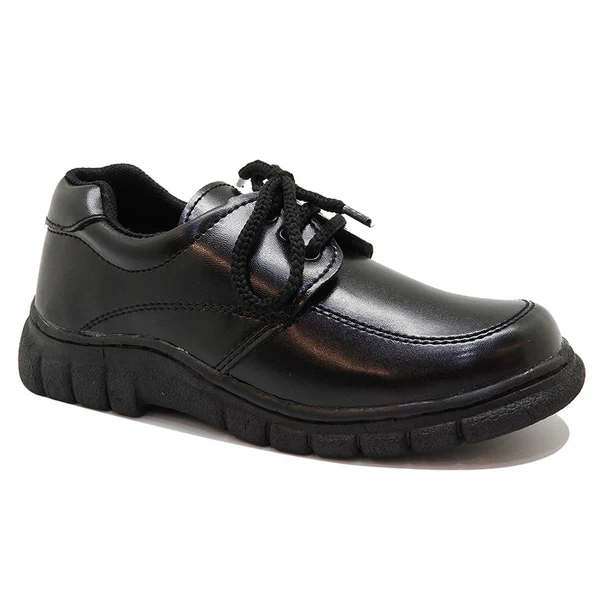BOYS LACE UP SCHOOL SHOES BG-362  Black